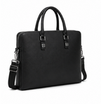Premium Men's Leather Crossbody Briefcase for 15.6 Inch Laptop