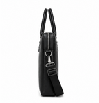 Premium Men's Leather Crossbody Briefcase for 15.6 Inch Laptop