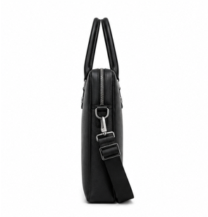 Premium Men's Leather Crossbody Briefcase for 15.6 Inch Laptop
