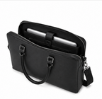 Premium Men's Leather Crossbody Briefcase for 15.6 Inch Laptop