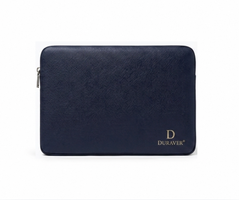 Soft, Water-Resistant Mill Grain Cowhide Leather Laptop Sleeve