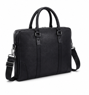 Heritage Black Leather Business Briefcase