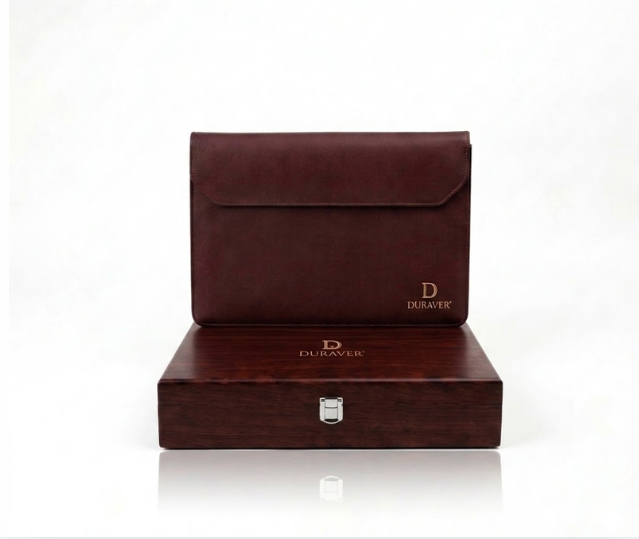Premium Wooden Box Gift Set Laptop Sleeve for Business Professionals