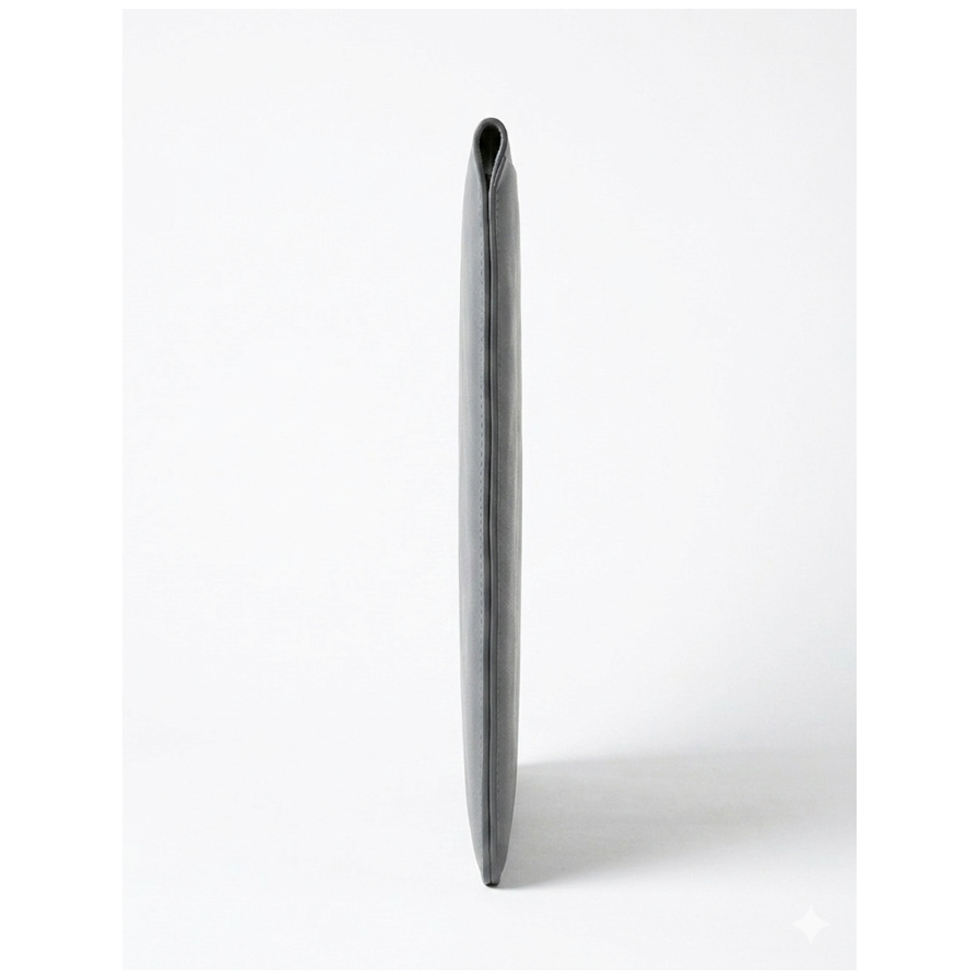 Bao Đựng Laptop Da Thật Siêu Mỏng Dáng Slimfit - Xám Đá