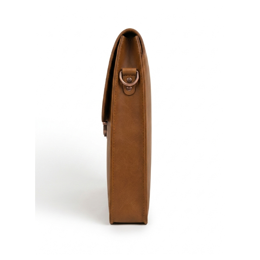 Tech Folio Laptop and A4 Document Sleeve - Cowhide Brown